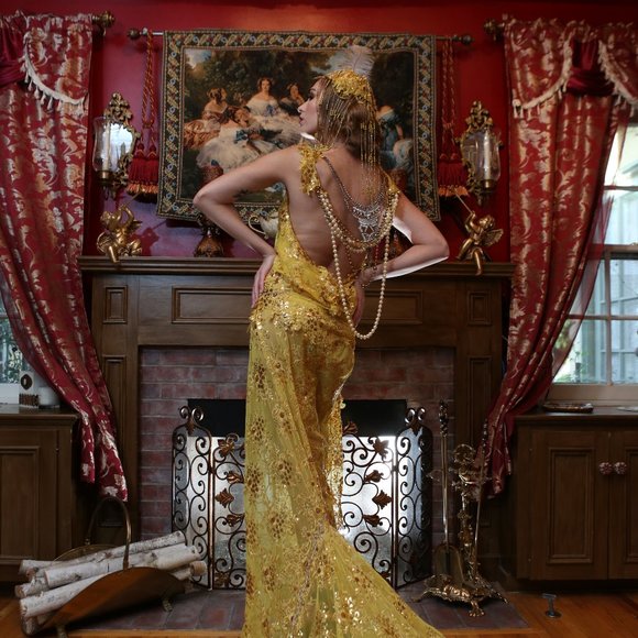 DUCHESS RUTH Custom Order Gatsby Wedding Gown - Picture 3 of 16